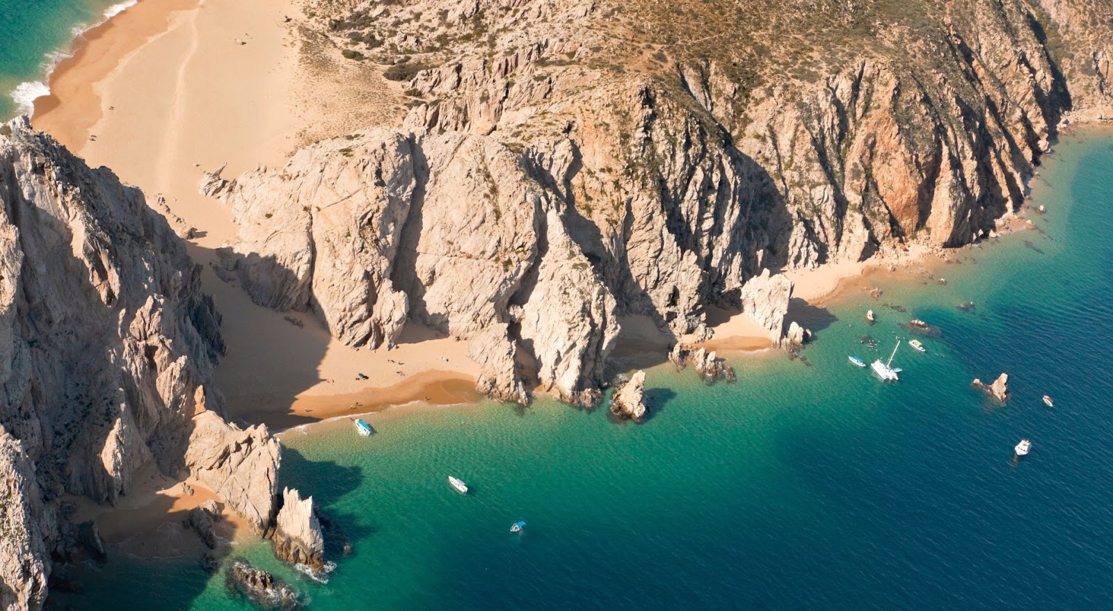 Shot of Lovers Beach in Cabo San Lucas