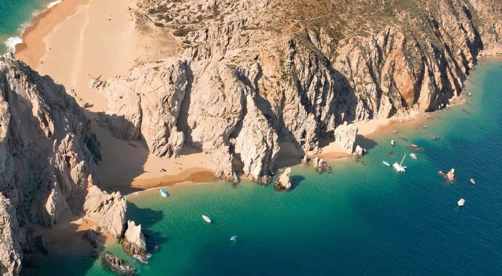Shot of Lovers Beach in Cabo San Lucas