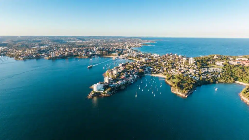 Aerial-View-Of-Manly-Beach