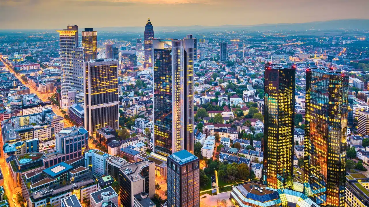 Frankfurt, Germany aerial view