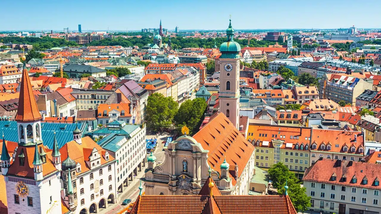 Aerial view of Munich