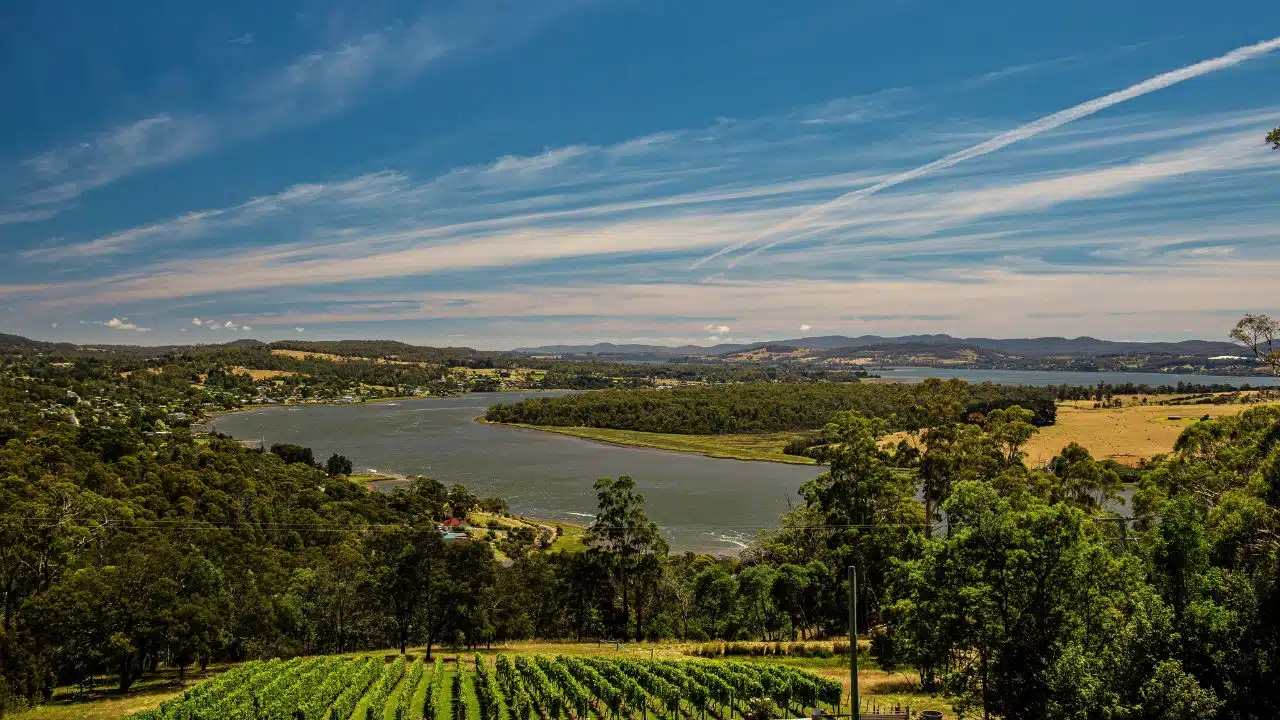 View over the Tamar River in Launceston, Australia
